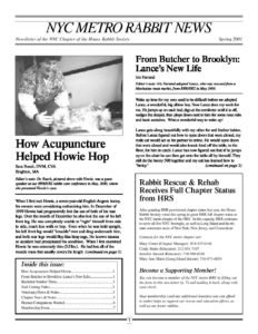 THUMP-NYC Metro Rabbit News Spring 2001